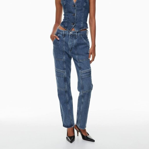 NWT AGOLDE Cooper Cargo Jean size 27 - Picture 1 of 10